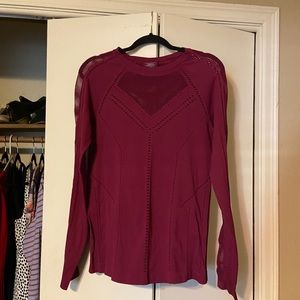 Athleta Oxygen Long Sleeve Yoga Top